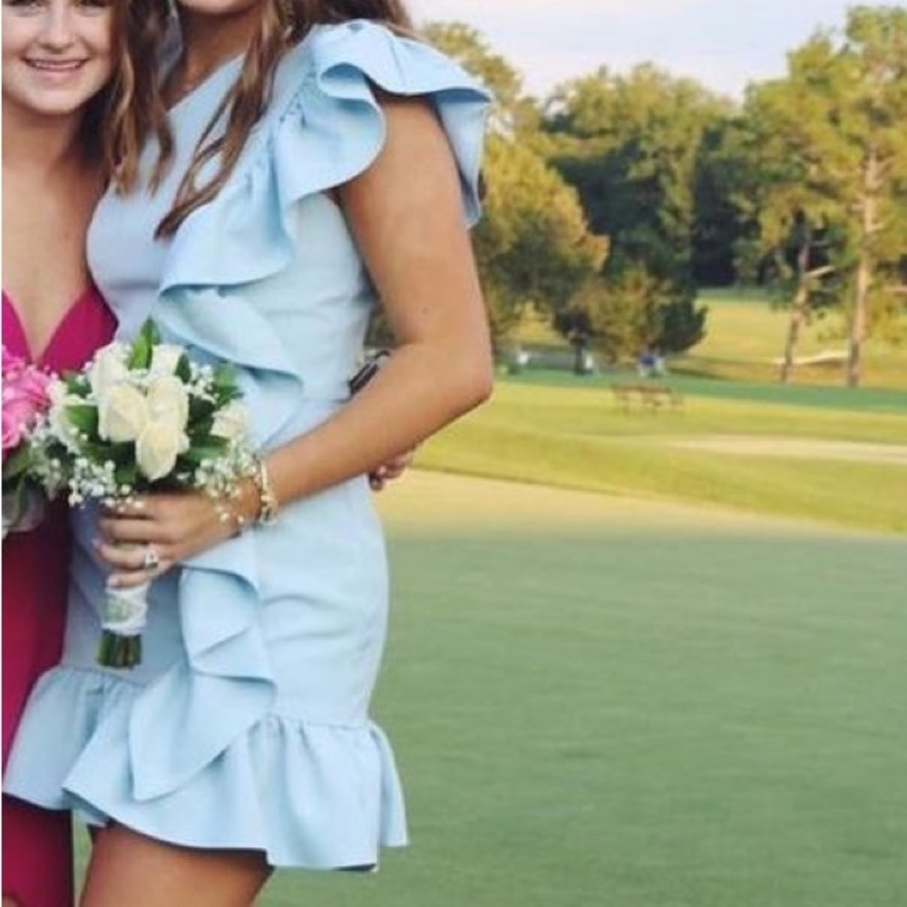 Blue mini dress